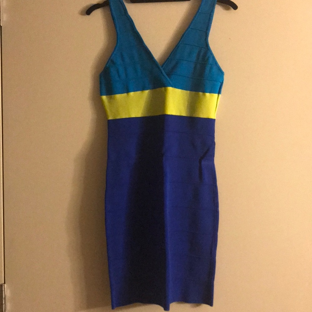 Express multicolor bandage dress